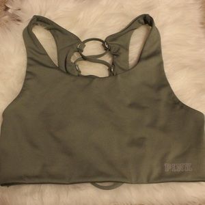 Victoria Secret Olive Green Crop Sports Bra